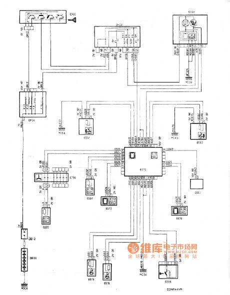 Dongfeng Peugeot Citroen Picasso 2.0L sedan airbag seatbelt pre-tensioners circuit