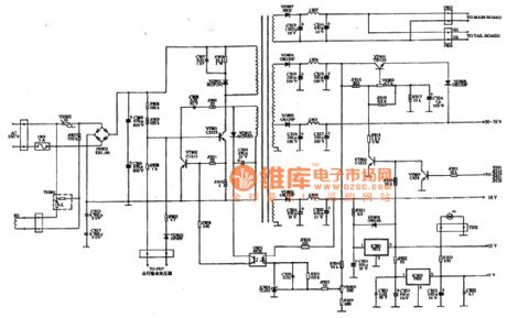 CASPER TM-5154HY type multi-frequency color monitor power supply circuit
