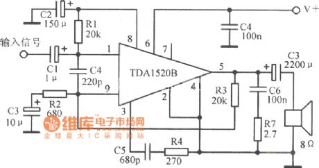 TDAl520B typical application circuit diagram