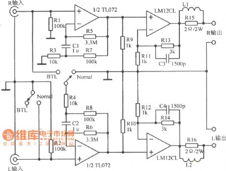 300 w high fidelity amplifying circuit diagram