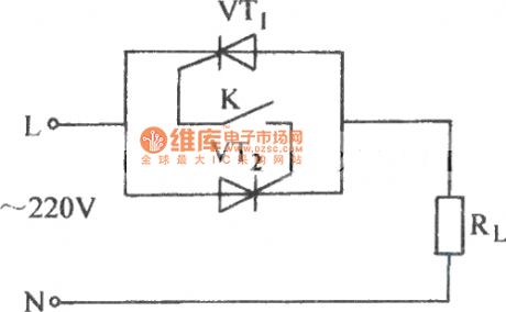 Singlet ordinary thyristor control circuit