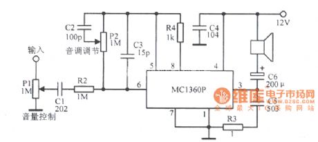 MCl306P audio power amplifier circuit diagram