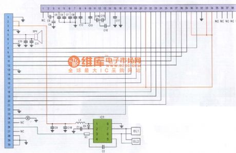 LG510 type mobile phone line circuit principle diagram