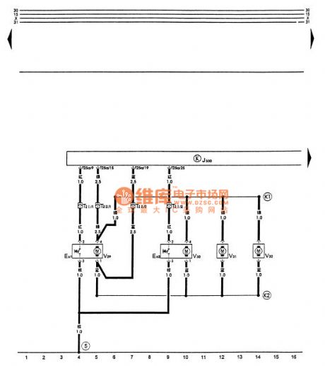 Santana 2000 gsi - an electric shake window machine, control set, the lock/wave window machine controller circuit diagram