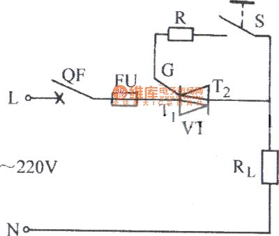 Bidirectional thyristor single phase control circuit diagram