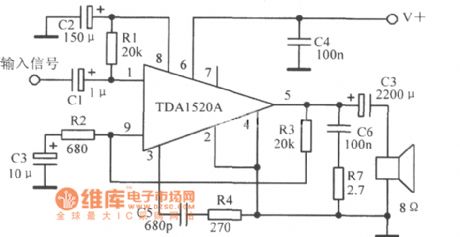 TDAl520A typical application circuit diagram
