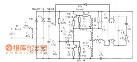 Low cost and high power factor electronic ballast circuit diagram