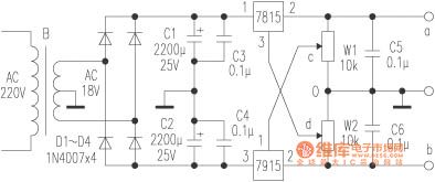 7815 regulated power supply circuit