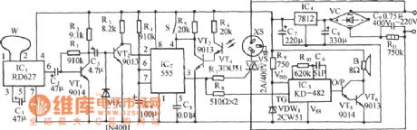 The doppler effect and double control automatic door light socket (RD627) circuit