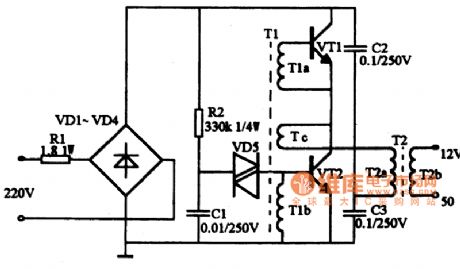 50w electronic ballast circuit diagram