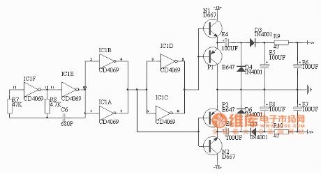 Single power supply switch plus or minus power circuit diagram