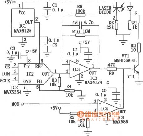 Visual CNC laser modulation drive circuit diagram