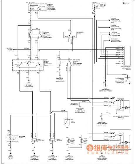 Mazda headlight circuit diagram (DRL)