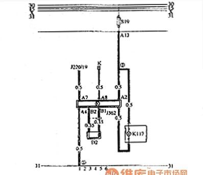 Santana 2000 anti-theft system circuit diagram