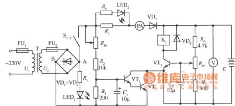 Automatic battery charger circuit diagram