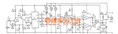 Sound control water lantern with broadcasting some great musical compositions circuit diagram(5G167) schematic