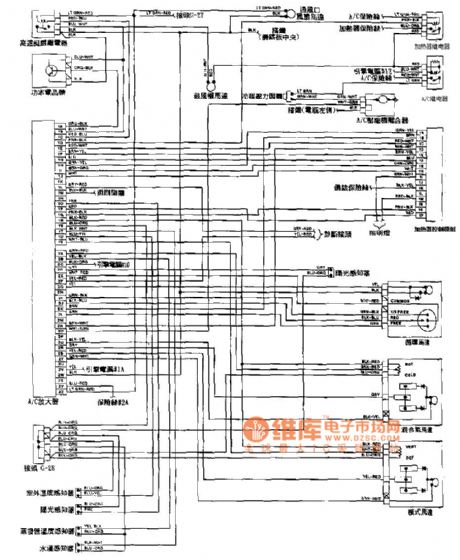 Mazda 929 cars automatic air conditioning air conditioning system circuit diagram