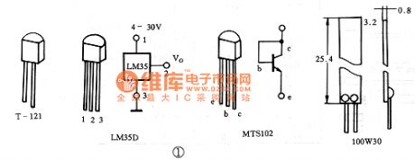 SF-10 module interface and temperature sensor circuit diagram