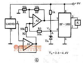 The LM35D interface circuit diagram