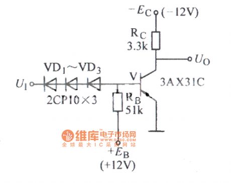Ordinary diode threshold gate circuit diagram
