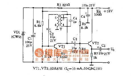 450Hz audio signal generator circuit