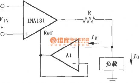 Constituted by the INA131 differential voltage - current conversion circuit