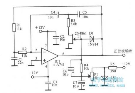 Stable sine wave circuit diagram