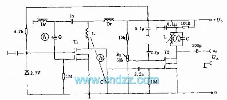 Using frequency multiplier and M0S field-effect tube oscillator circuit