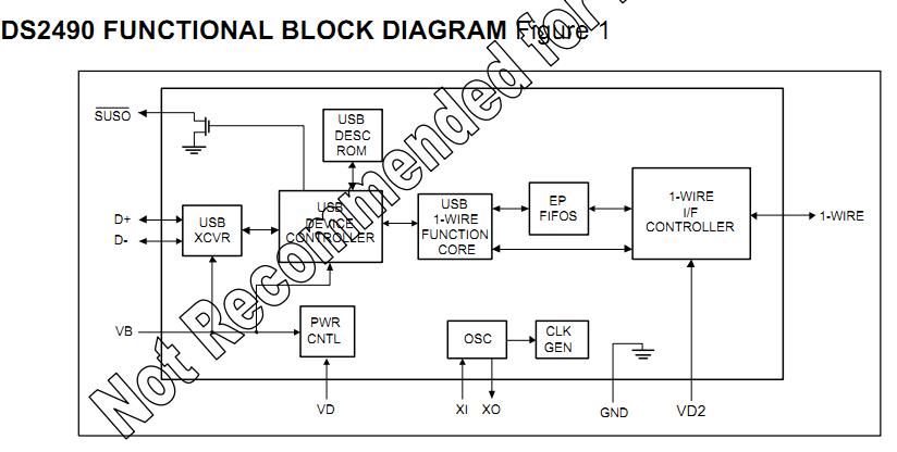 DS2490S functional block diagram