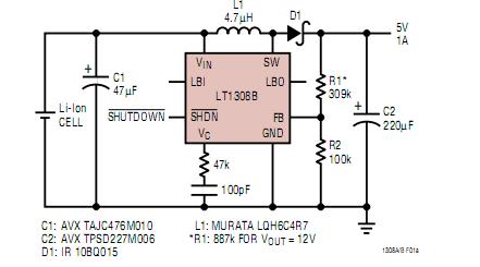 LT1308BCS8 application circuit