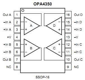 OPA4350EA block diagram