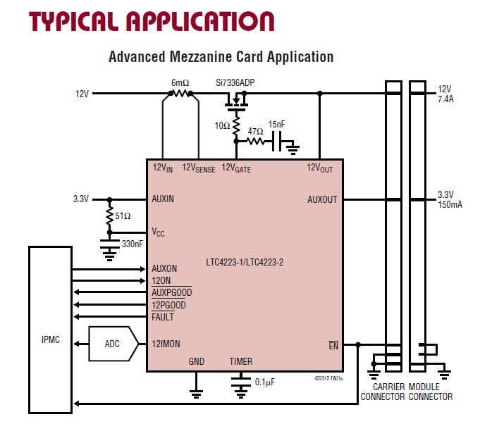 LTC4252A typical application diagram
