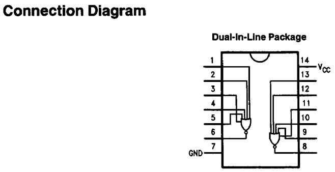 DM7425N connection diagram