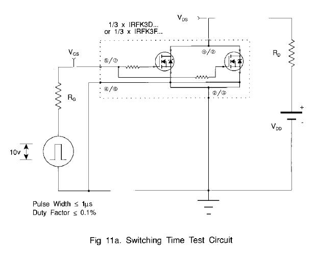 IRFK3D450 switching test time diagram