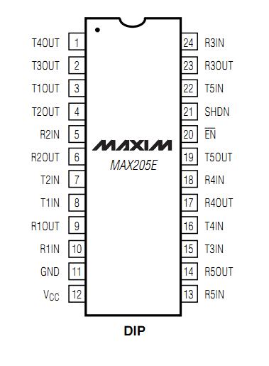 MAX205ECPG configuration