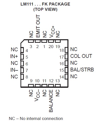 LM311P internal connection
