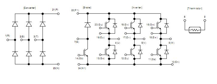 7MBR15SA120 Equivalent Circuit