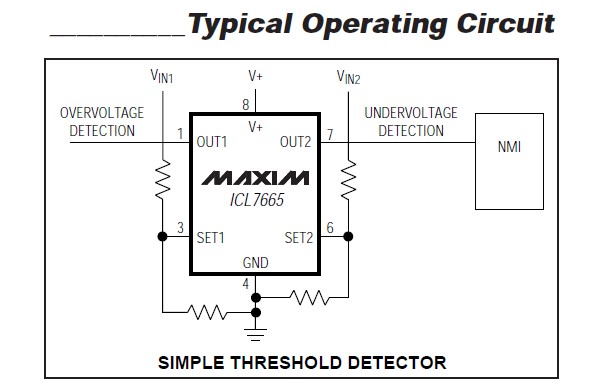 ICL7665CBA Typical Operating Circuit