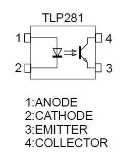 TLP281GB pin configuration diagram