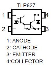 TLP627 pin configuration diagram