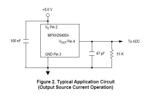 MPXHZ6400AC6T1 Typical Application Circuit diagram