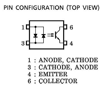 TLP180 pin configuration diagram