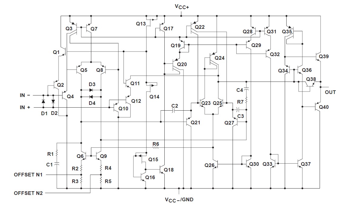 TLE2024IDW equivalent schematic
