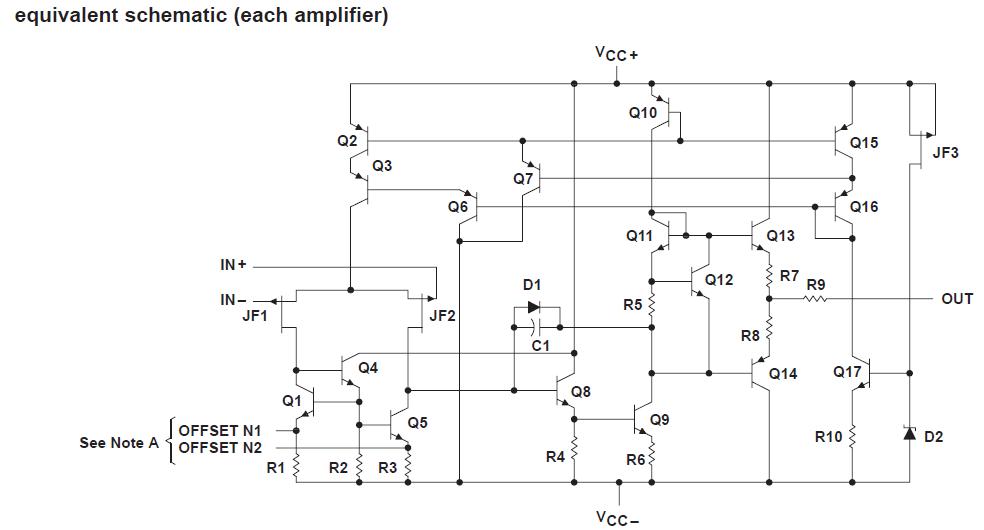 TL052CP equivalent schematic diagram