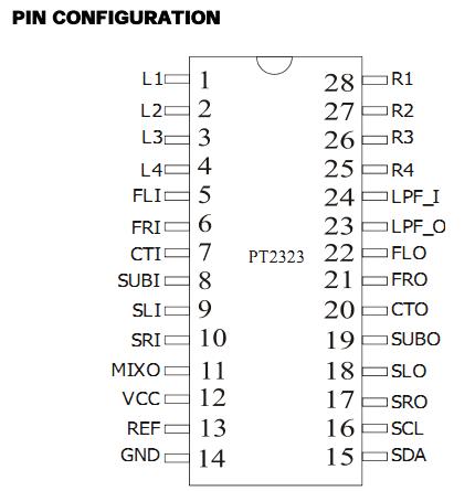 PT2323-S pin configuration