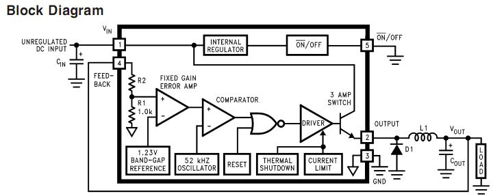 LM2576S-ADJ/NOPB block diagram
