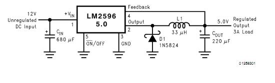 LM2596S-3.3/NOPB circuit diagram