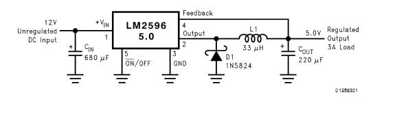 LM2596S-5.0/NOPB circuit diagram