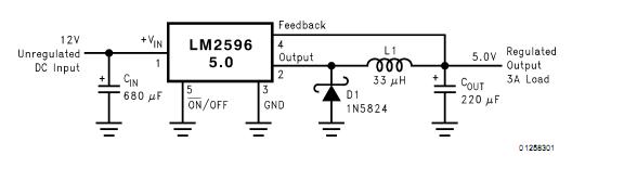 LM2596S-ADJ/NOPB circuit diagram