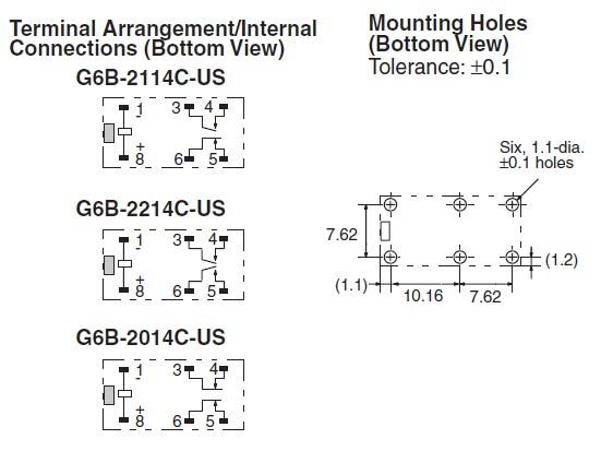 G6B-2014P-US-DC5V bottom view